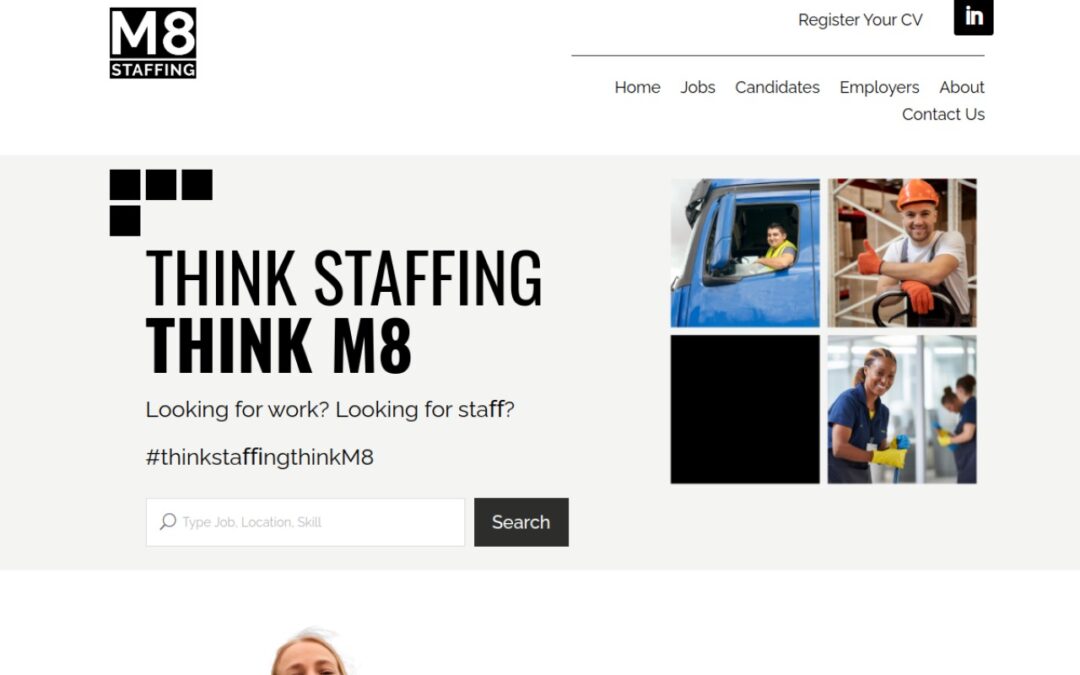 M8 Staffing website