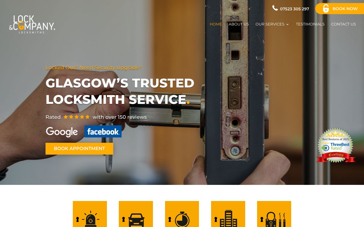 Lock & Company home page SYNF built