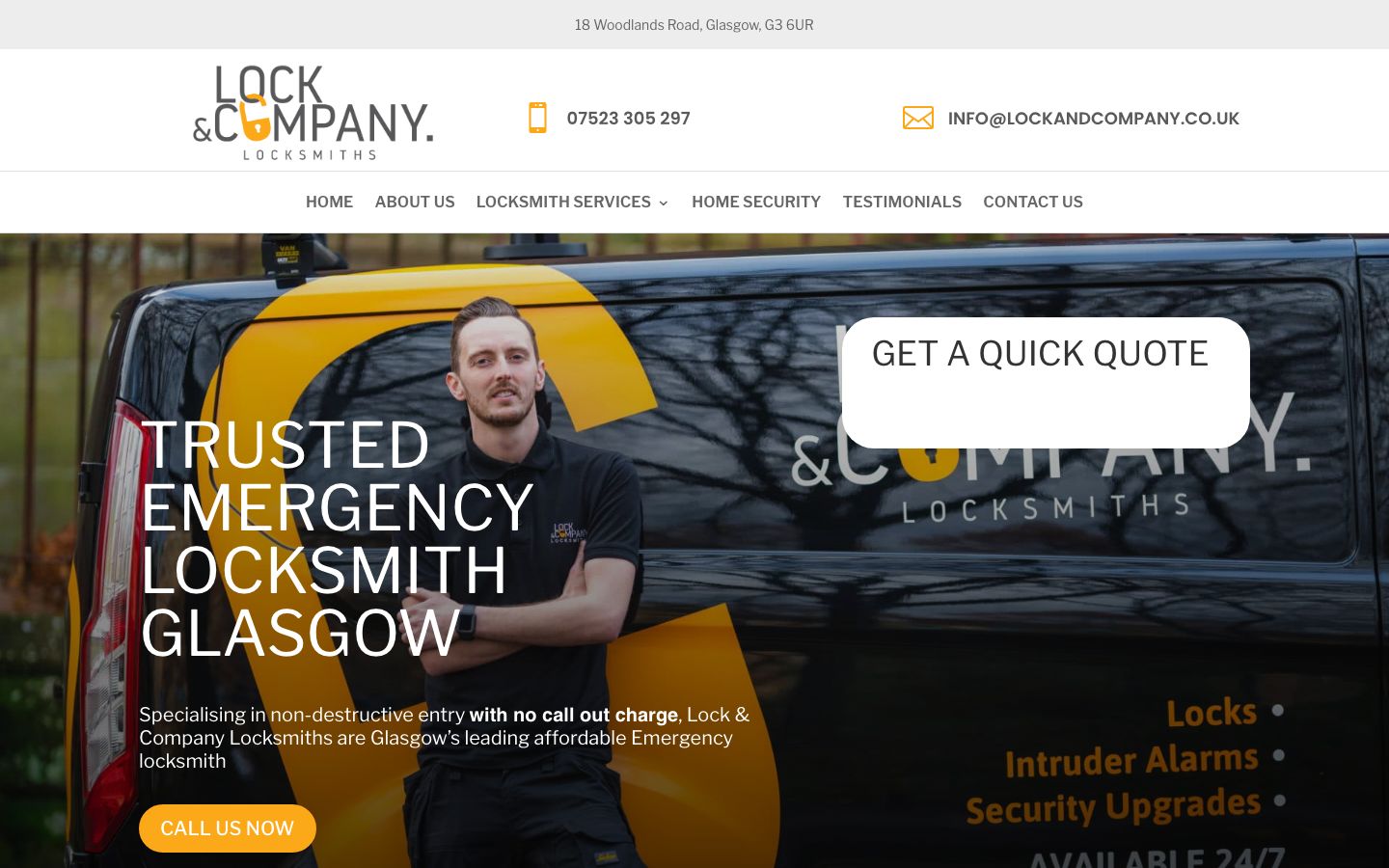 Lock & Company home page before SYNF